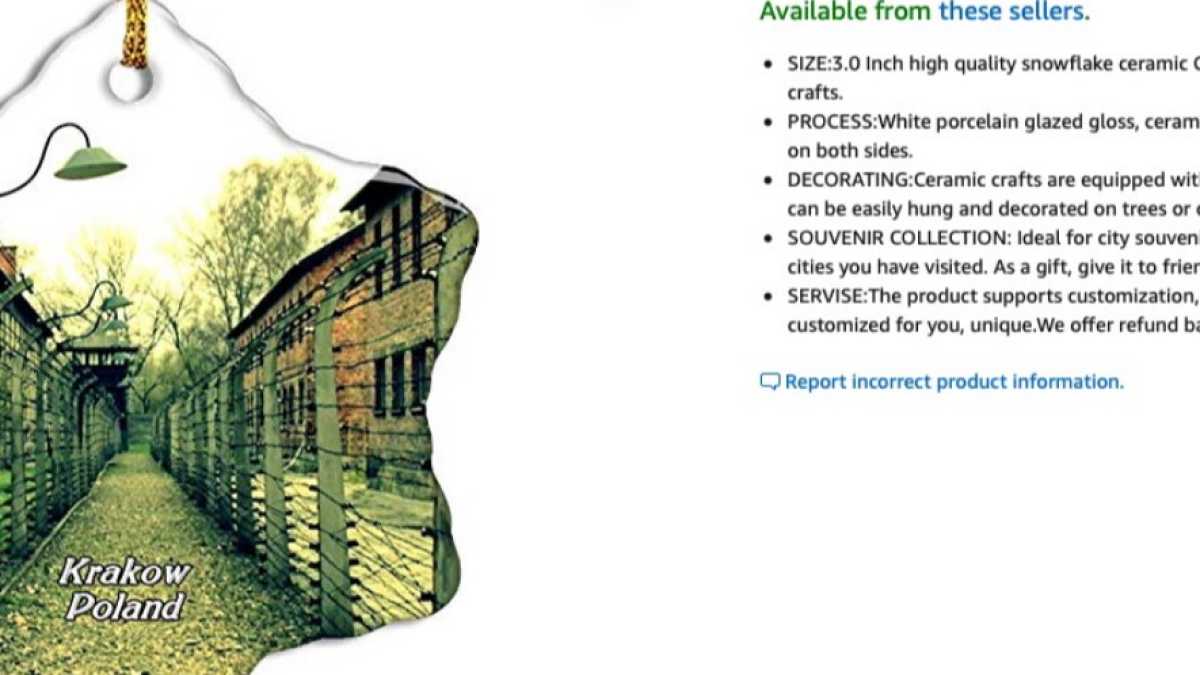 Immagine di Non solo Amazon, anche Wish vende decorazioni natalizie su Auschwitz