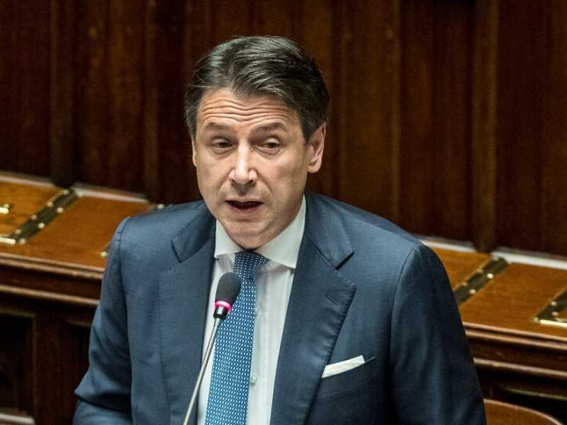 Informativa del presidente del Consiglio Giuseppe Conte sulle modifiche al Mes (foto LaPresse)