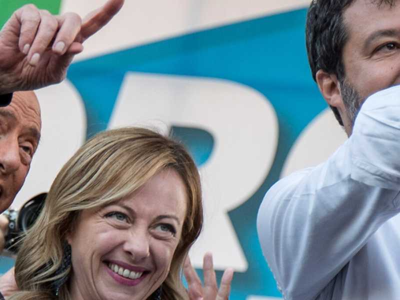 Manifestazione della Lega e del centrodestra contro il governo Conte bis (LaPresse)