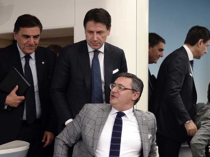 Palazzo Chigi - Conferenza stampa dopo l'incontro con le Associazioni dei disabili (LaPresse)