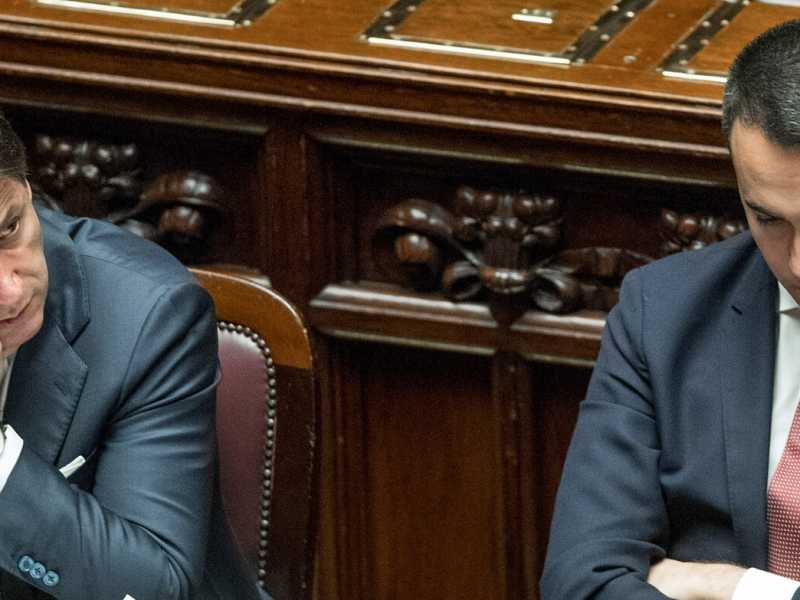 Giuseppe Conte e Luigi Di Maio (foto LaPresse)