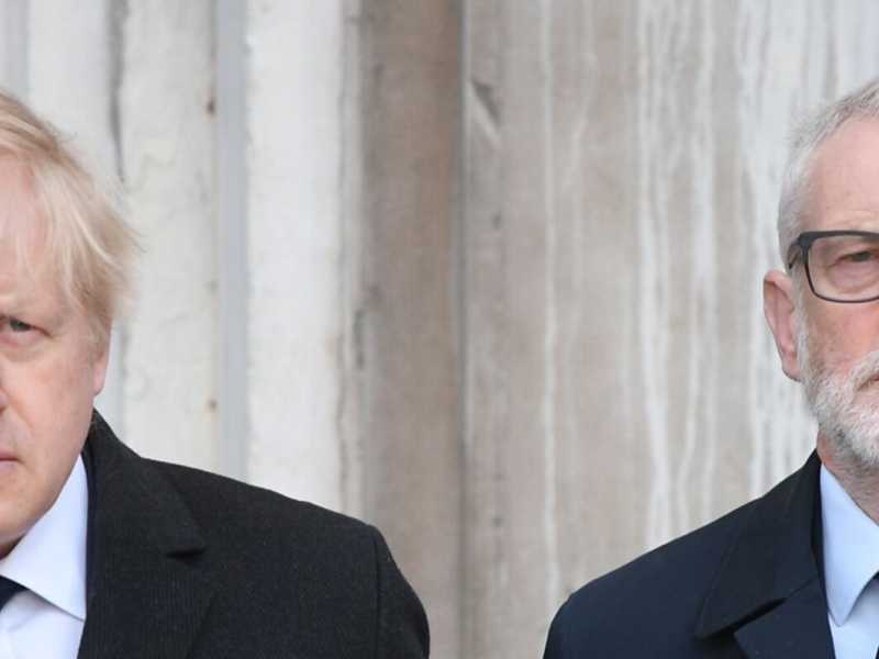 Boris Johnson e Jeremy Corbyn (foto LaPresse)