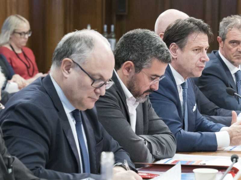 Vertice di maggioranza a Palazzo Chigi, il 14 novembre (foto LaPresse)