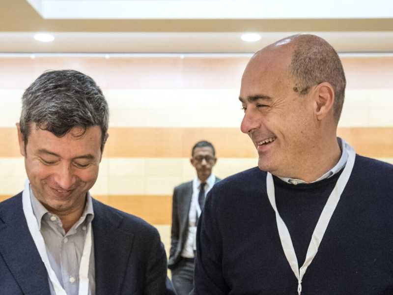 Andrea Orlando e Nicola Zingaretti (foto LaPresse)