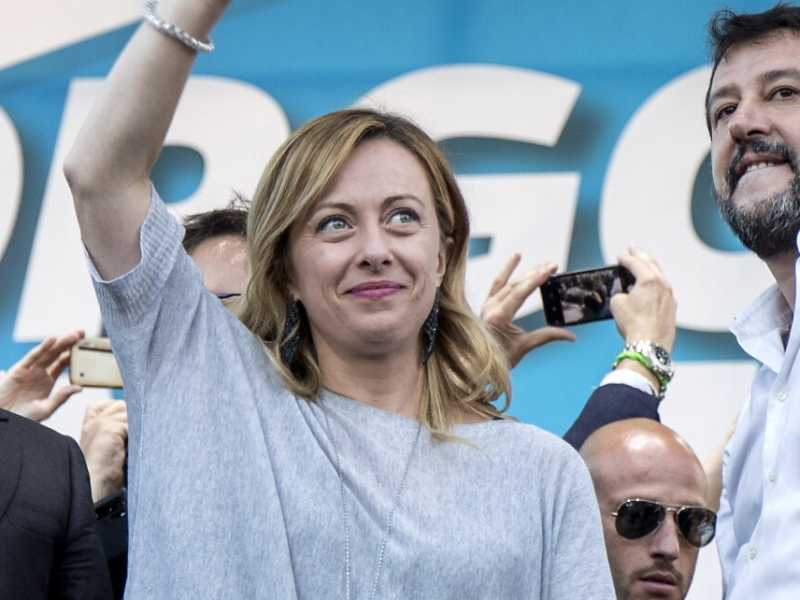 Silvio Berlusconi, Giorgia Meloni e Matteo Salvini (foto LaPresse)