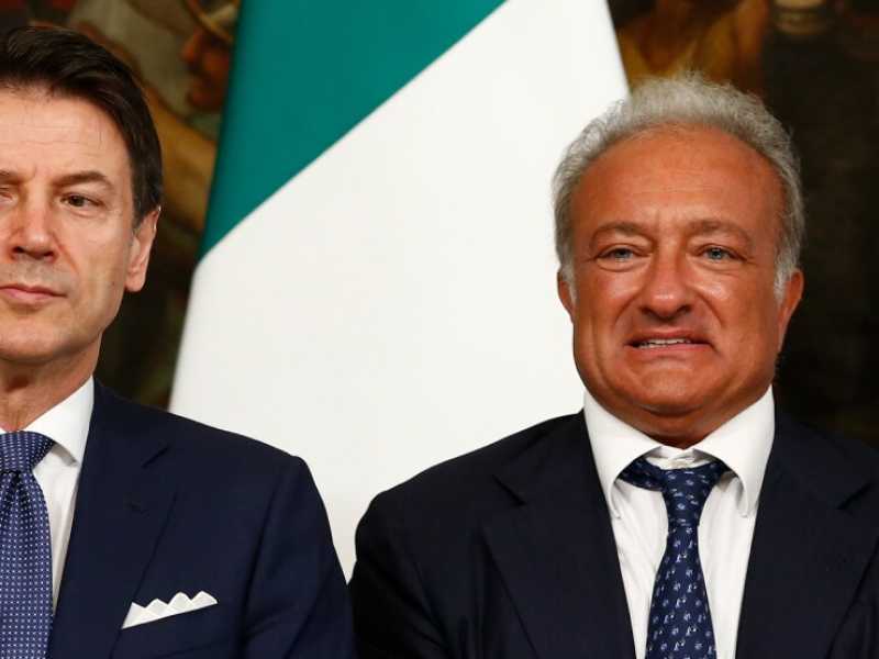 Giuseppe Conte e Salvatore Margiotta (foto LaPresse)