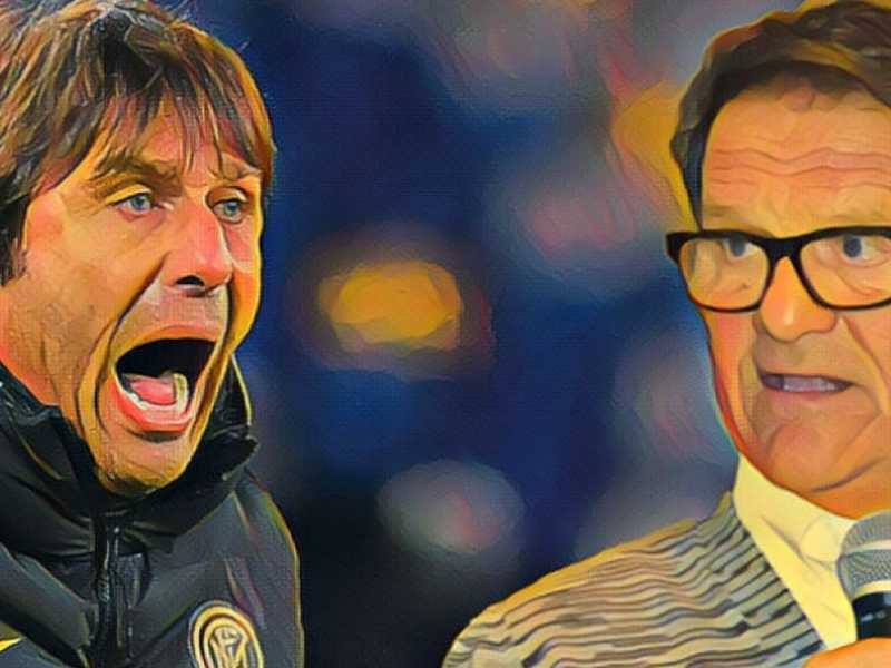 Antonio Conte e Fabio Capello (fotoelaborazione Il Foglio)