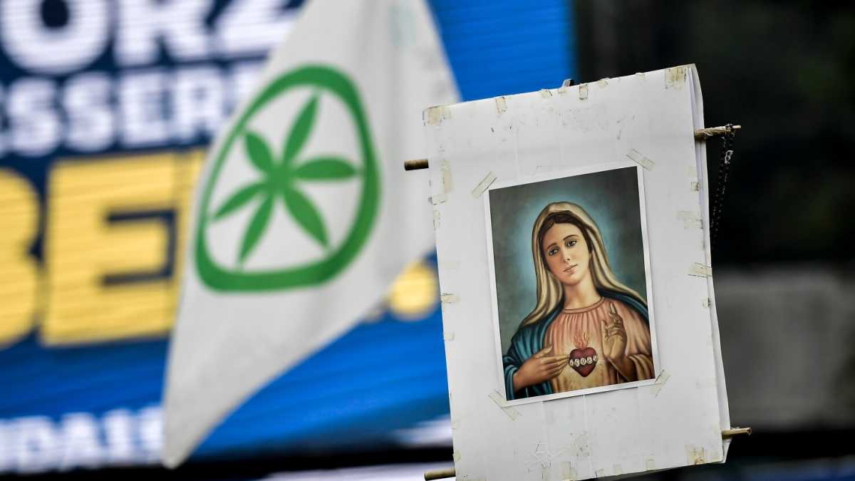 Immagine di Salvini si rivolge alla Madonna di Medjugorie, Giorgetti al Quirinale