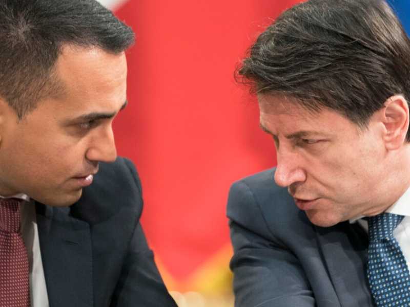 Luigi Di Maio e Giuseppe Conte (foto LaPresse)