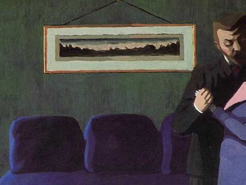 Felix Vallotton, "La Visite", 1899, tempera su cartone, Kunsthaus, Zurigo.