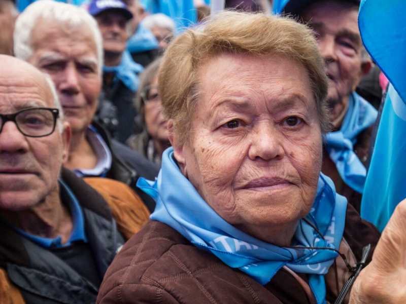 La manifestazione nazionale dei pensionati al Circo Massimo (LaPresse)