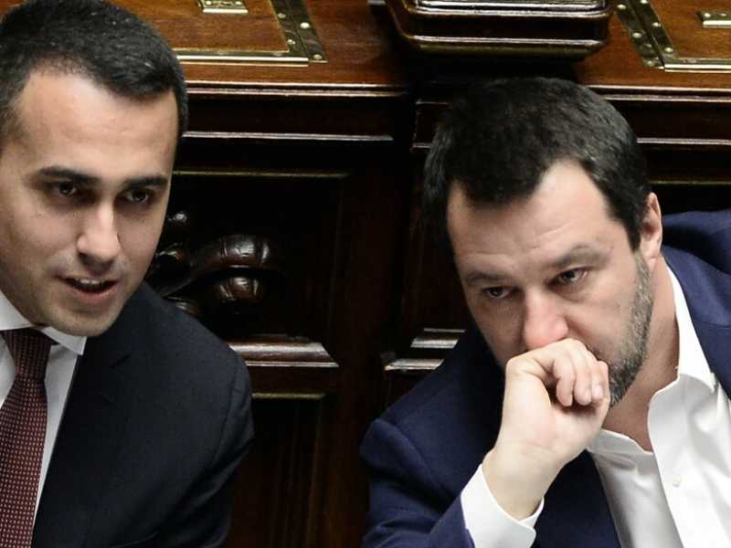 Luigi Di Maio e Matteo Salvini (foto LaPresse)
