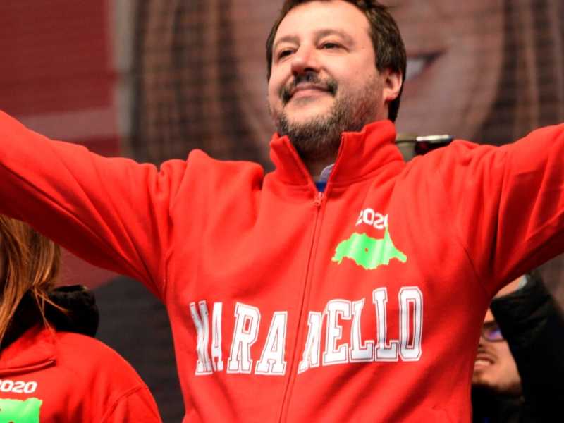 Matteo Salvini e Lucia Borgonzoni (fo