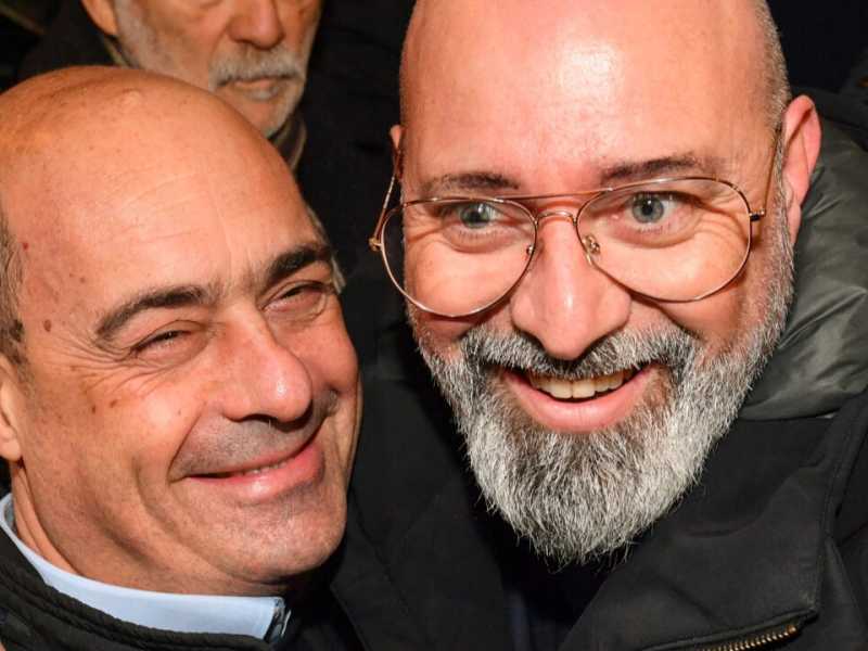 Stefano Bonaccini (a sinistra) e Nicola Zingaretti (foto LaPresse)