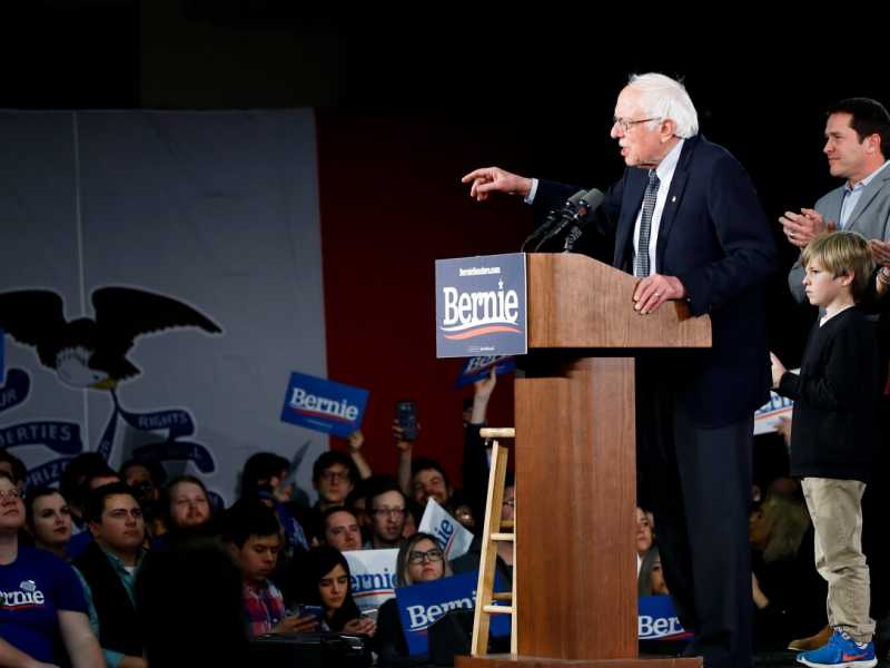 Bernie Sanders in Iowa (foto LaPresse)