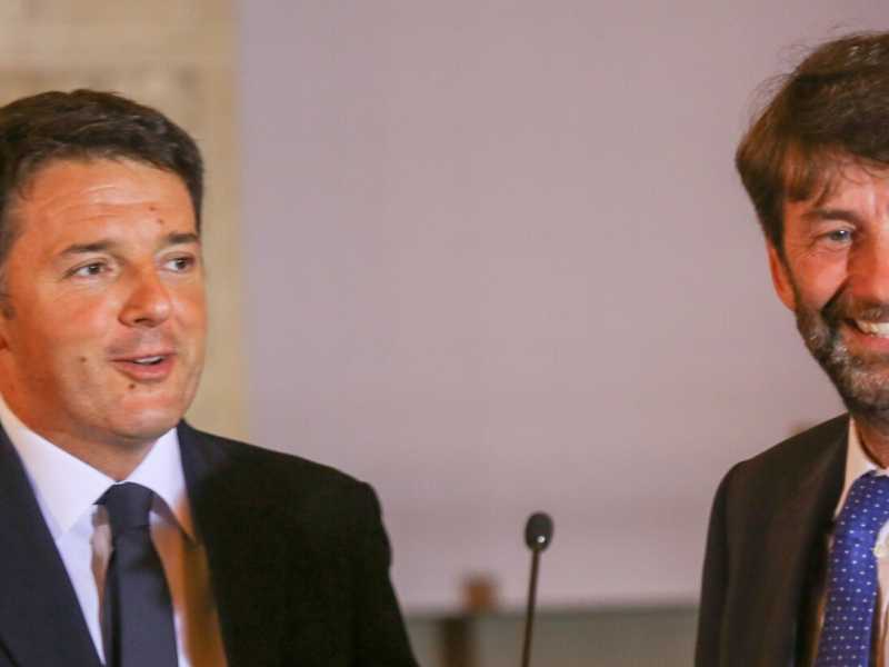 Matteo Renzi e Dario Franceschini (foto LaPresse)