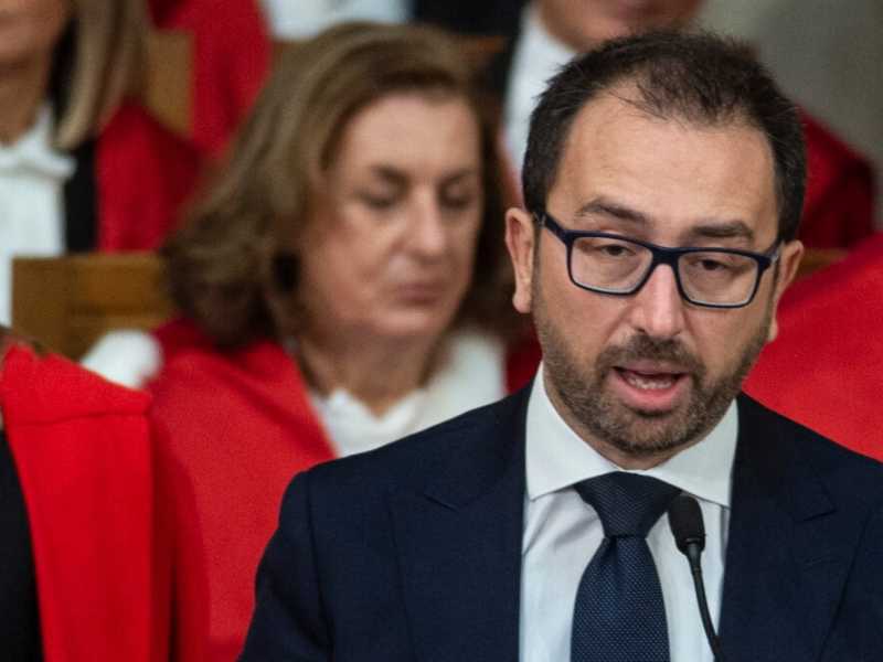 Corte di Cassazione, Bonafede alla cerimonia di inaugurazione dell'anno giudiziario (foto LaPresse)