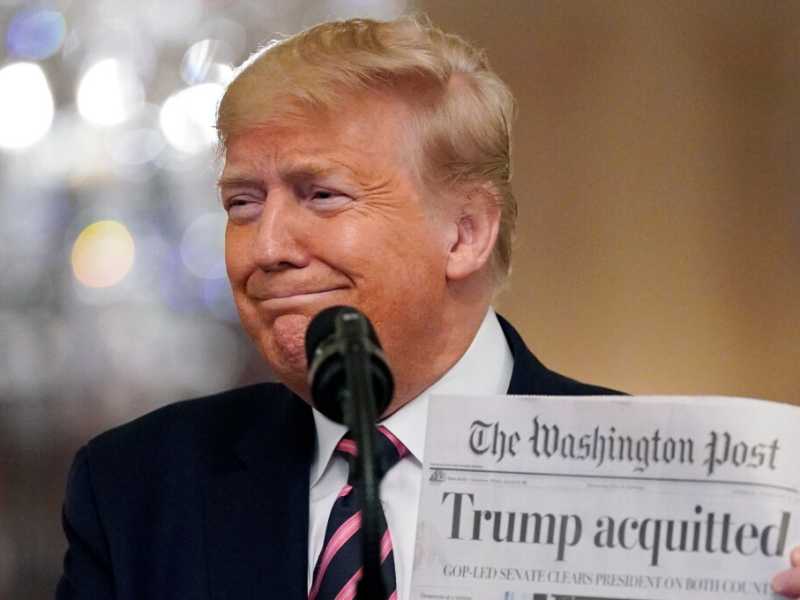 Il presidente americano Donald Trump parla nella East Room della Casa Bianca (LaPresse)