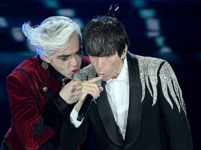 Morgan e Bugo a Sanremo (foto LaPresse)