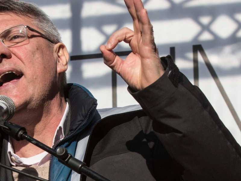 Il leader della Cgil, Maurizio Landini (foto LaPresse)