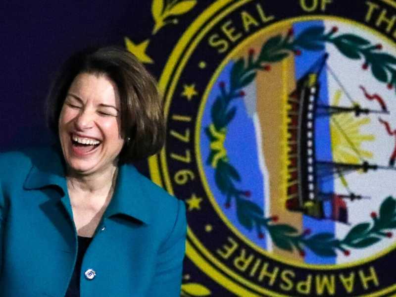 Elezioni americane 2020, Amy Klobuchar in campagna elettorale (LaPresse)