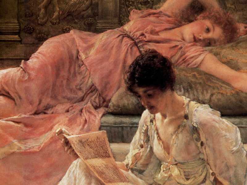 The Favourite Poet, opera di Lawrence Alma-Tadema, 1888