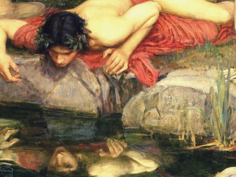 John William Waterhouse, “Eco e Narciso” (particolare), 1930 (Liverpool, Walker Art Gallery)