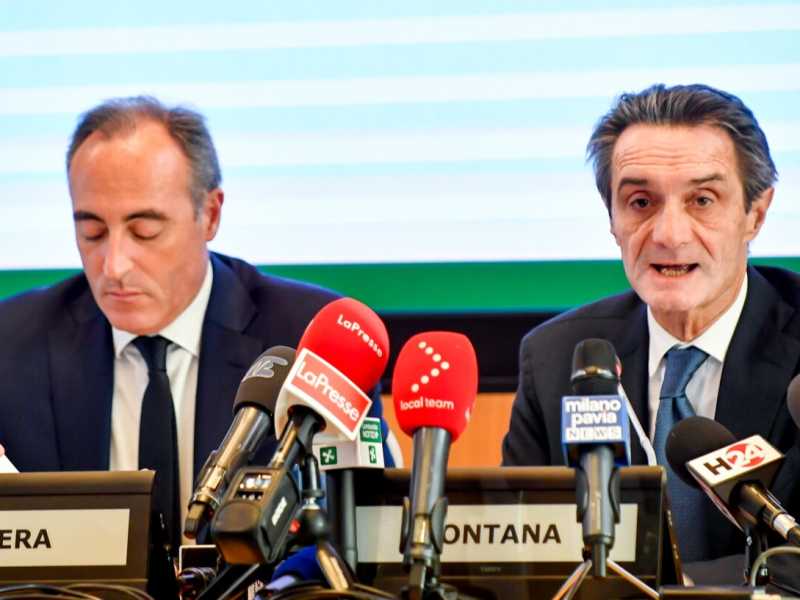Il presidente della Lombardia, Attilio Fontana (foto LaPresse)