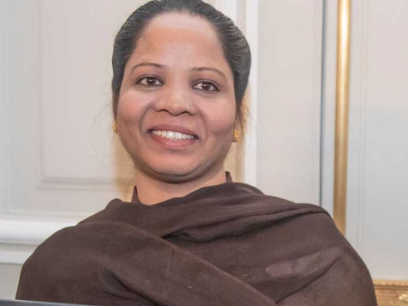 Asia Bibi a Parigi (foto LaPresse)