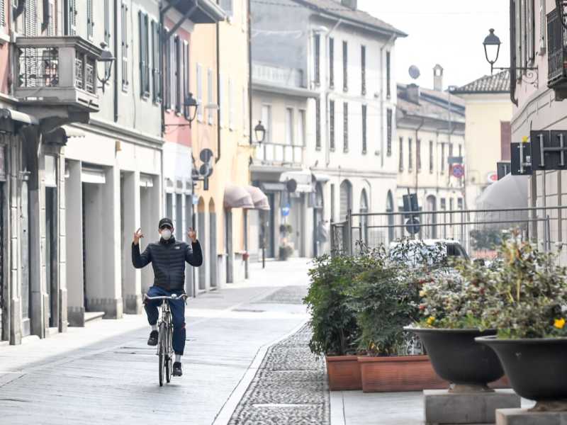 Codogno in quarantena (foto LaPresse)