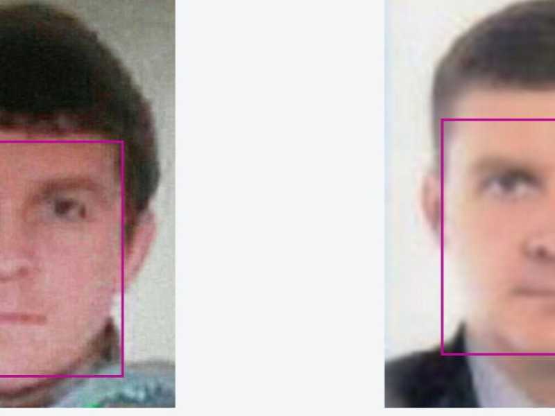 Egor Gordienko in una comparazione fotografica elaborata da Bellingcat (www.bellingcat.com)