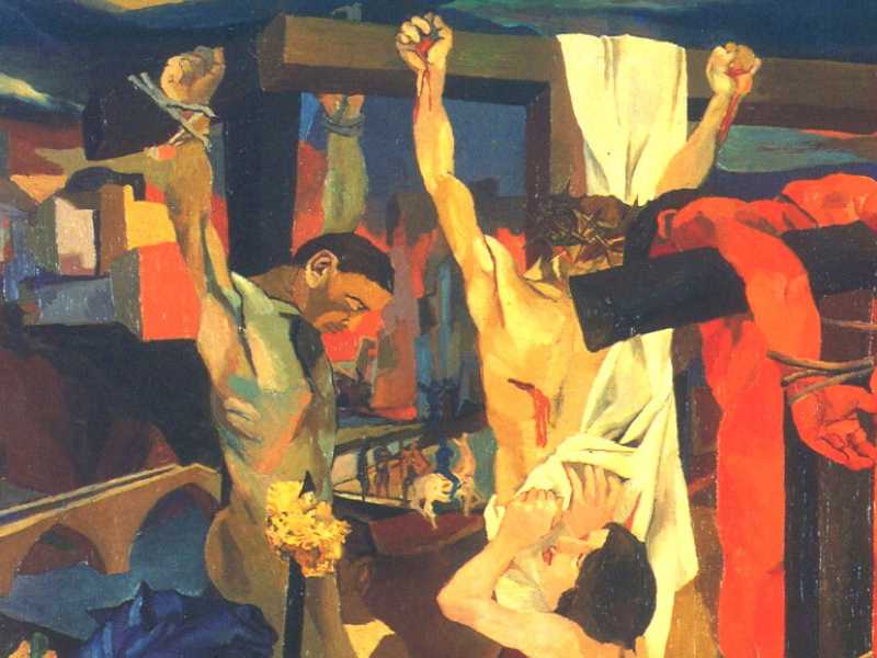 &ldquo;Crocifissione&rdquo; di Renato Guttuso, opera del 1941, conservata alla Galleria nazionale di Roma (Google art)