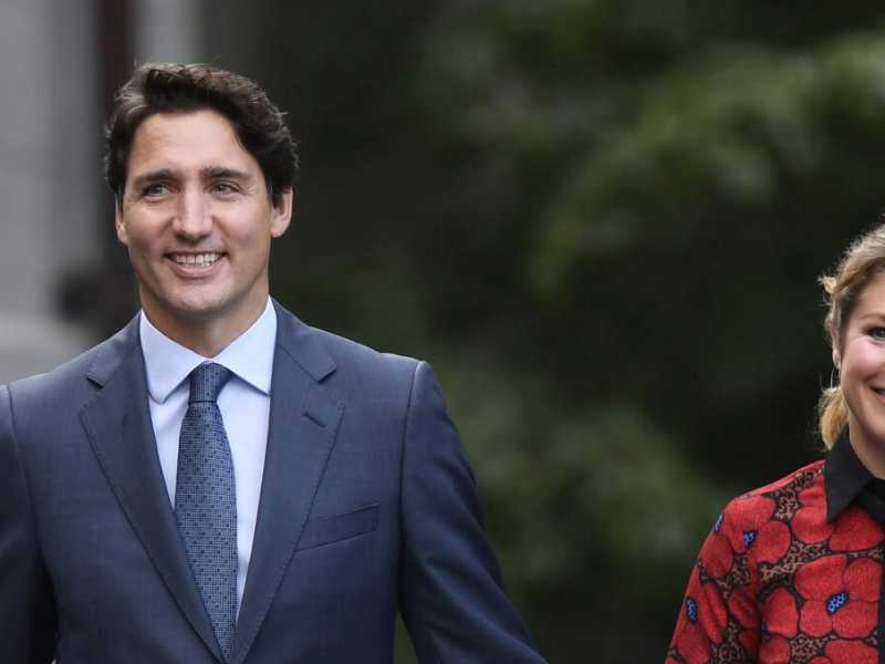 Justin Trudeau e la moglie Sophie Gregoire (foto LaPresse)