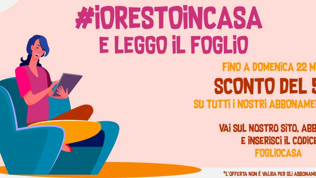 Immagine di #iorestoincasa e leggo il Foglio