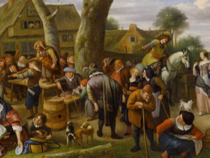 Dorpsfeest te Warmond (La fiera di Warmond) di Jan Steen circa 1676 (dett.)