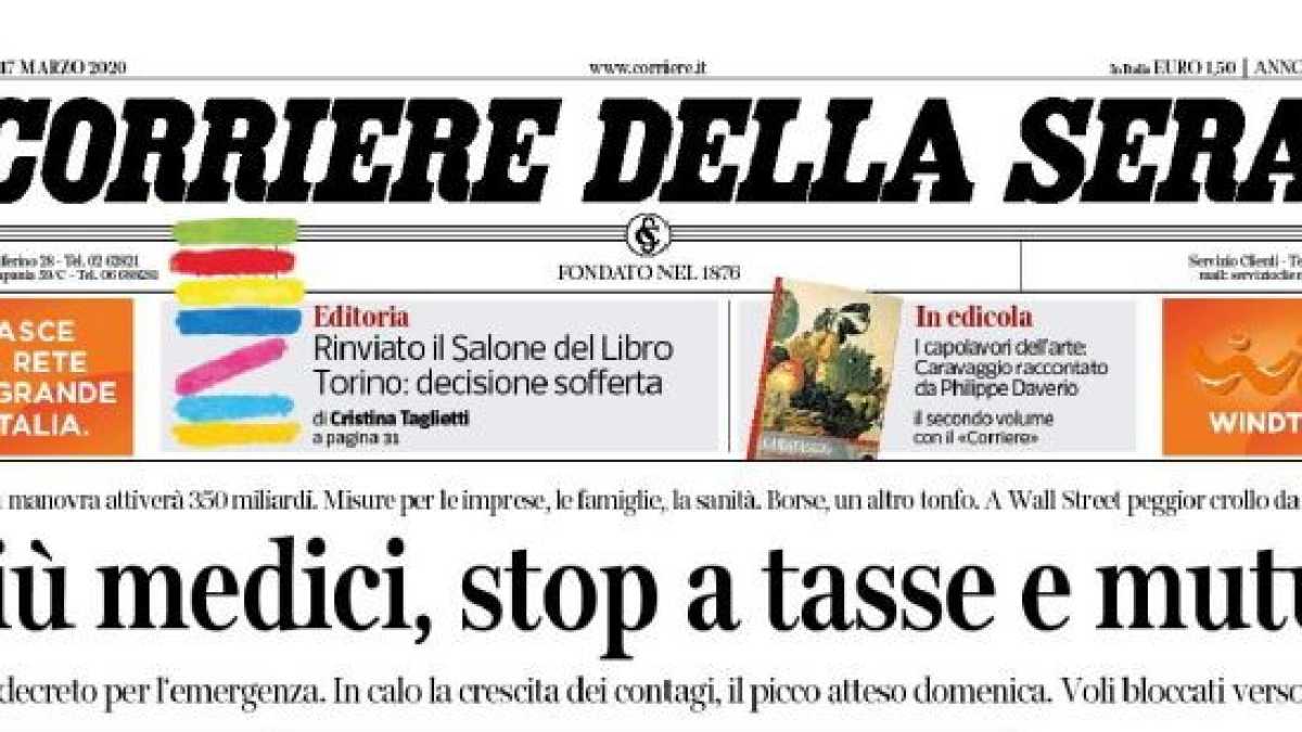 Immagine di C'è una sorpresa nella prima pagina del Corriere