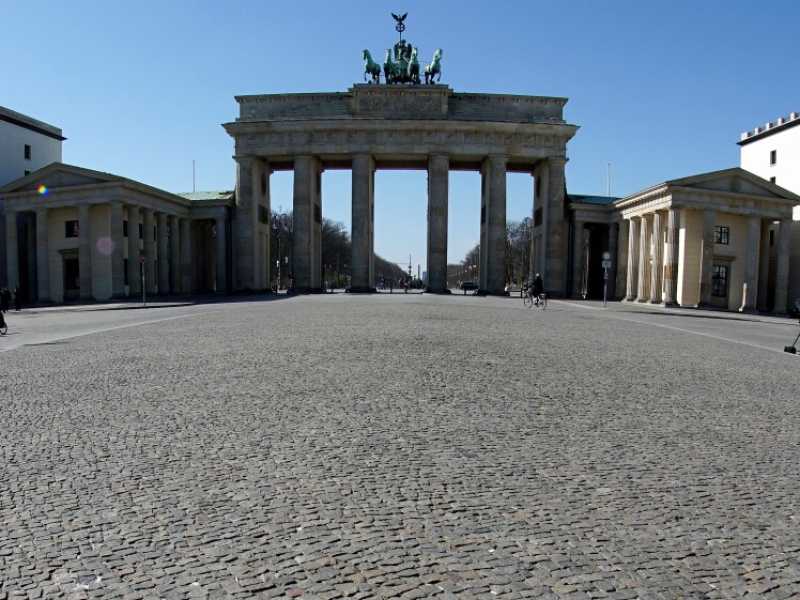 Berlino deserta durante la pandemia di coronavirus