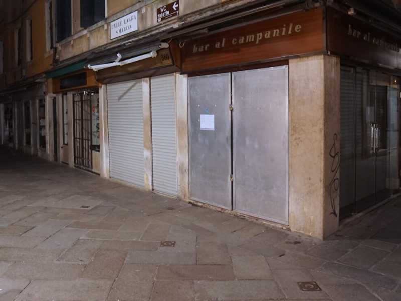 Venezia in lockdown (foto LaPresse)