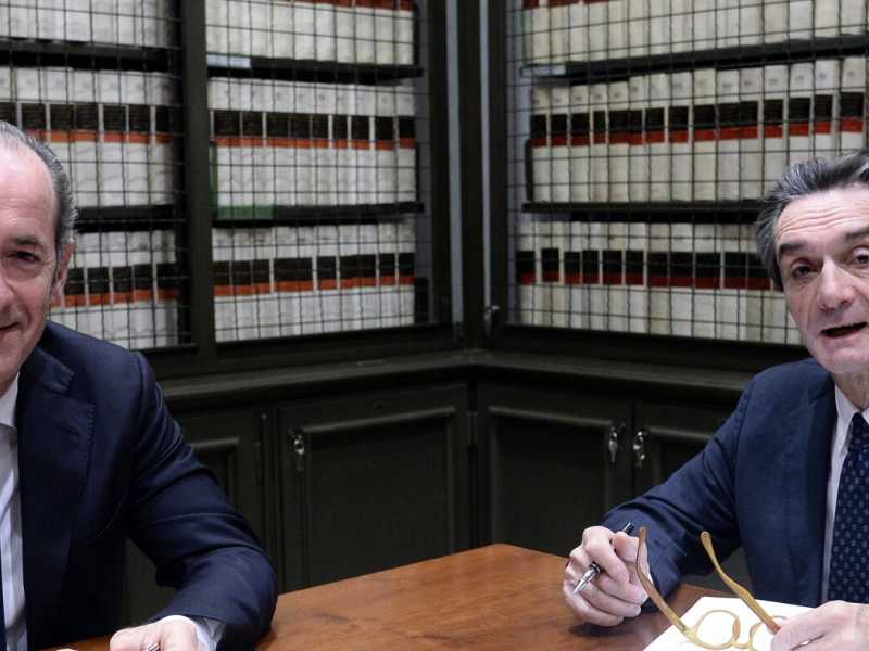 Luca Zaia e Attilio Fontana (foto LaPresse)