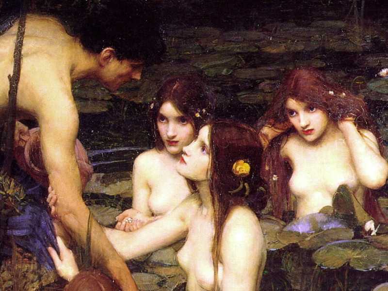 &ldquo;Ila e le Ninfe&rdquo;di John William Waterhouse, 1896 (Manchester Art Gallery)