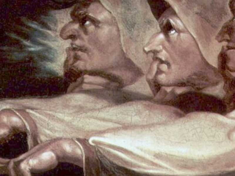 Le tre streghe, dipinto di Johann Heinrich Fussli (1782-83), Kunsthaus Zurich