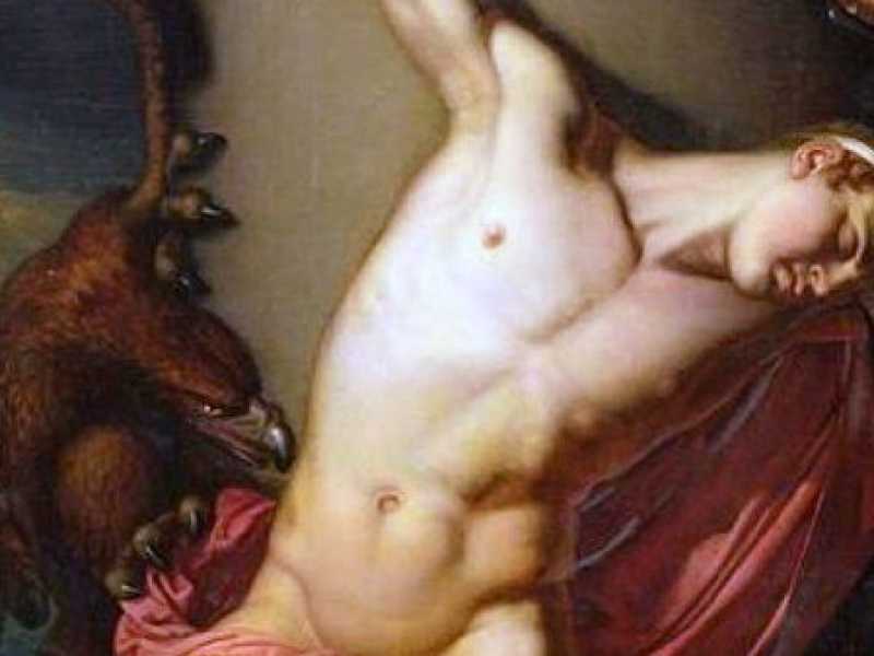 Dettaglio di La tortura di Prometeo, di Jean-Louis-Cesar Lair
