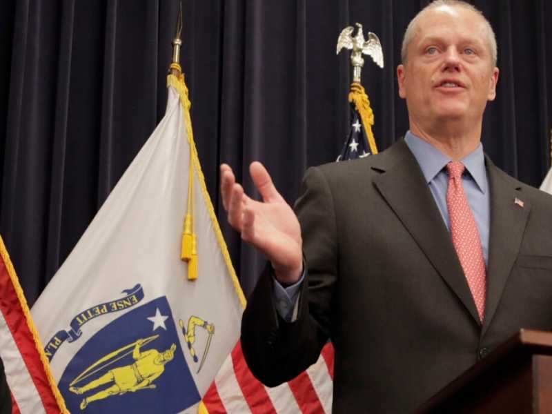 Charlie Baker, governatore del Massachusetts, repubblicano (foto LaPresse)