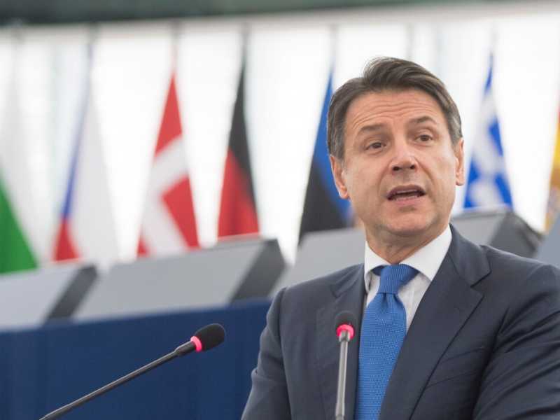 Giuseppe Conte al Parlamento Europeo (LaPresse)