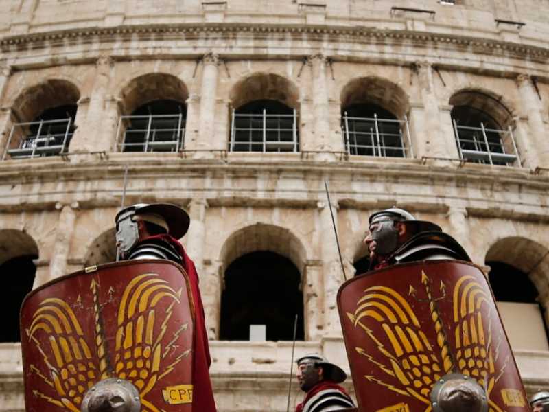 Il corteo storico per la celebrazione del Natale di Roma del 2019