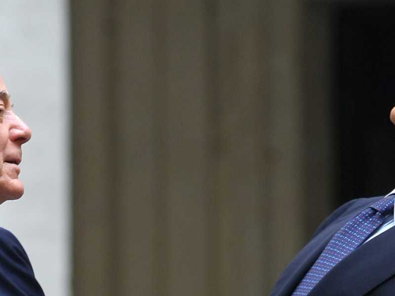 Gianni Letta e Silvio Berlusconi (foto LaPresse)