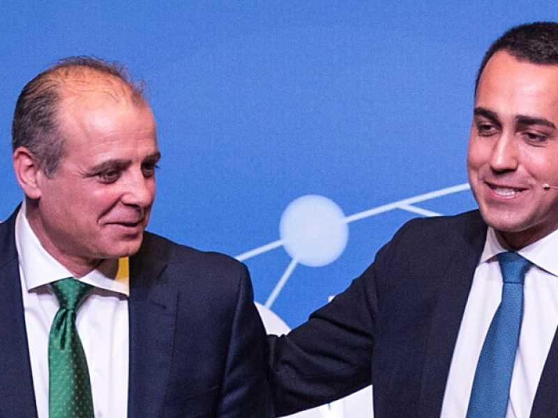 Domenico Parisi con Luigi Di Maio (foto LaPresse)