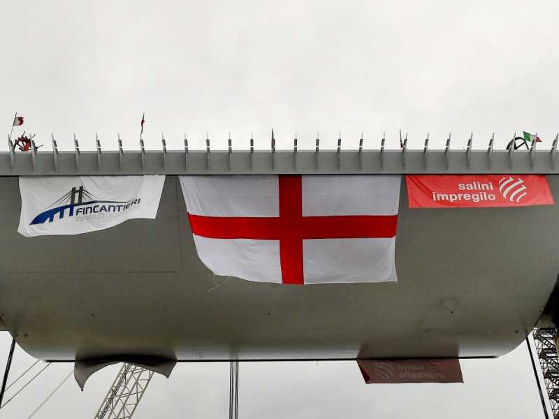 Il nuovo Ponte di Genova (foto LaPresse)