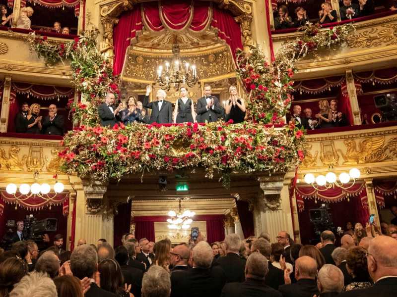 Il presidente Mattarella alla prima della Scala lo scorso 7 dicembre (foto LaPresse)