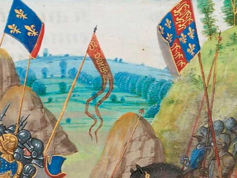 La battaglia di Cr&eacute;cy (1346) tra inglesi e francesi nella Guerra dei cent'anni